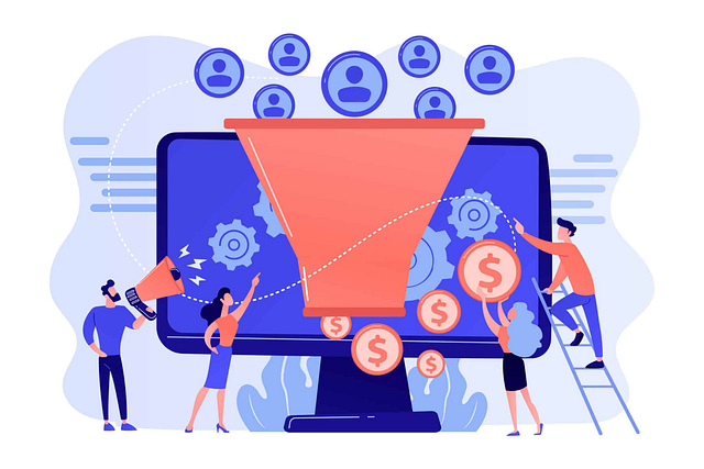 Graphic of people generating carpenter leads