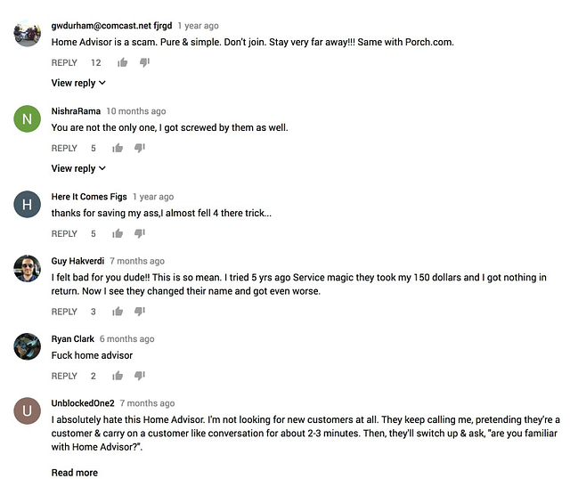 Home Advisor Reviews