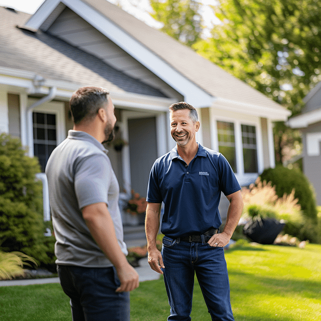 growing home service business owner and customer